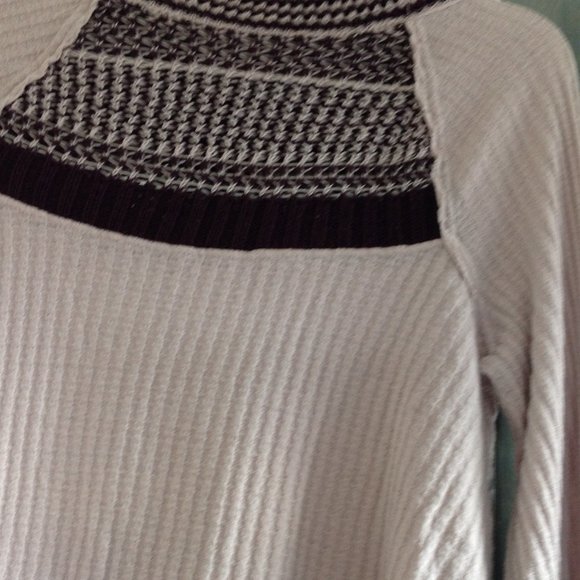 Free People Snow Day Thermal Tunic Top Knitted Sleeves - Picture 13 of 13